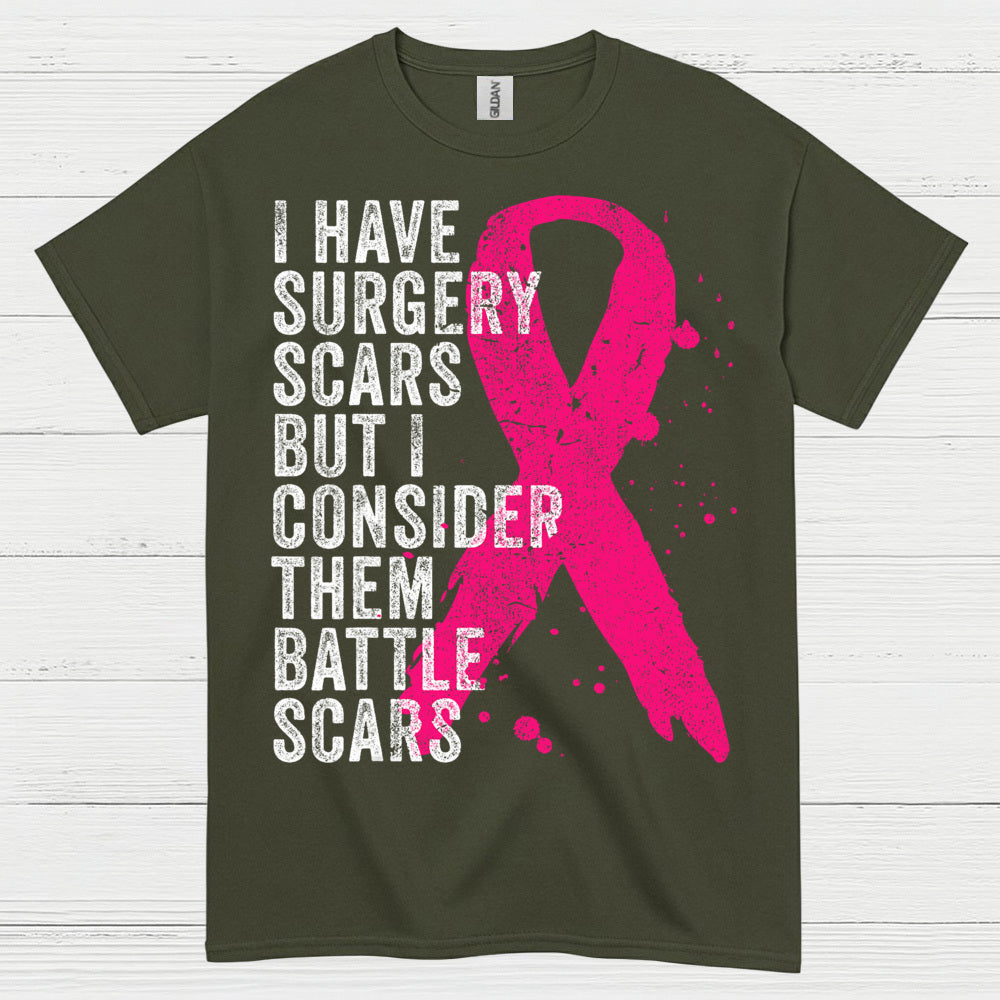 Breast Cancer Battle Scars Survivor T Shirt