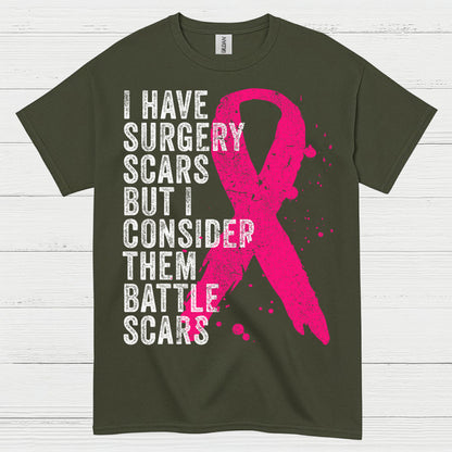 Breast Cancer Battle Scars Survivor T Shirt