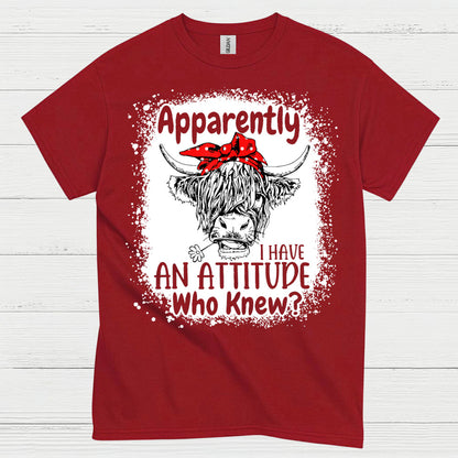 Sassy Highland Cow Attitude T Shirt