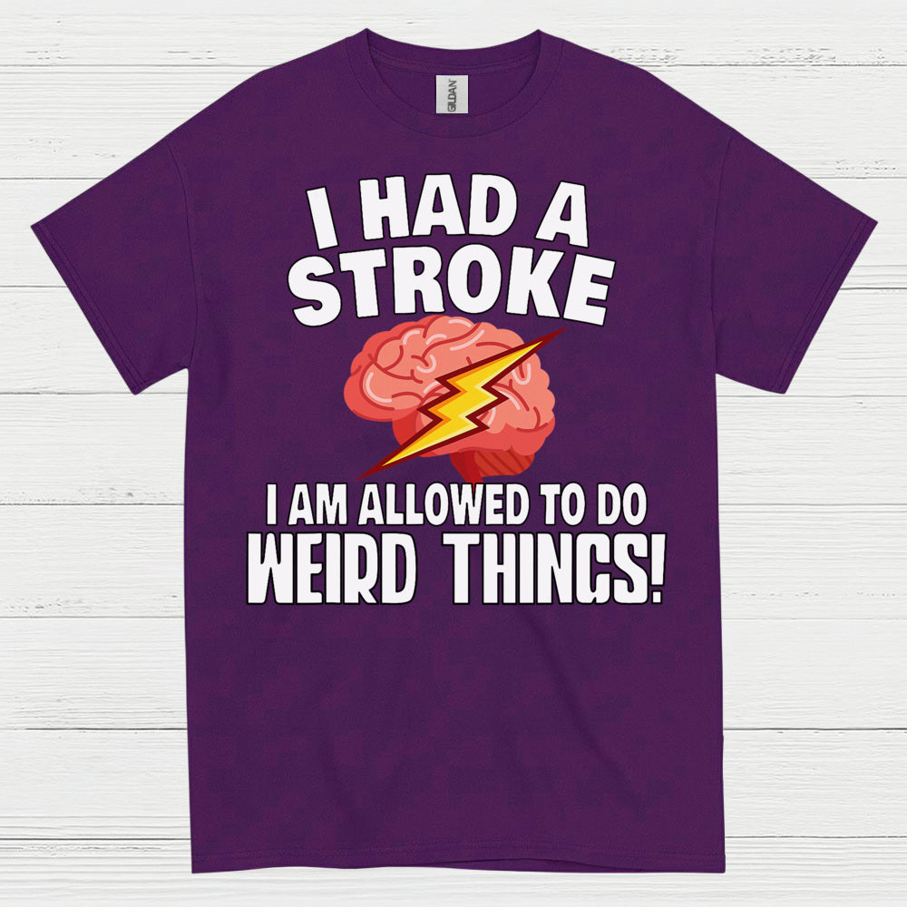 I Had A Stroke Weird Things Humor T Shirt