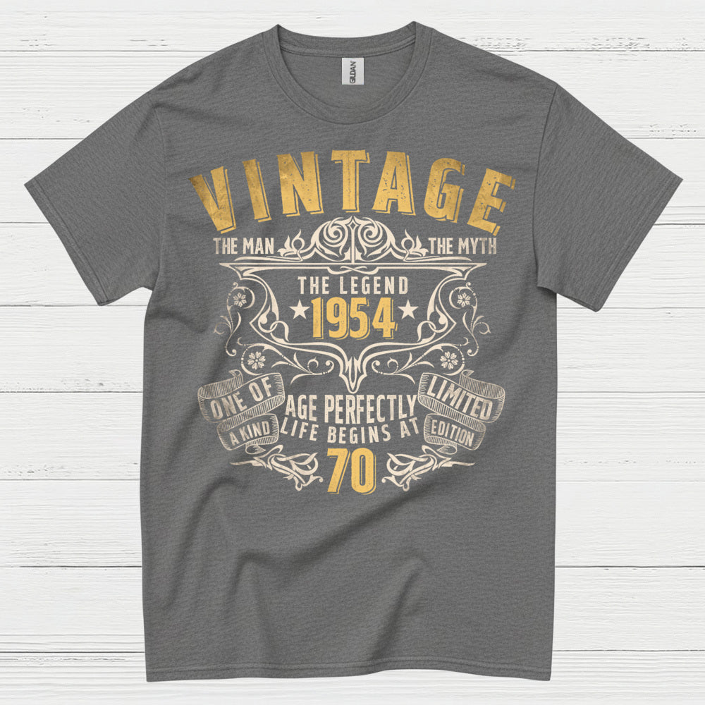 Vintage Legend 1954 70th Birthday T Shirt