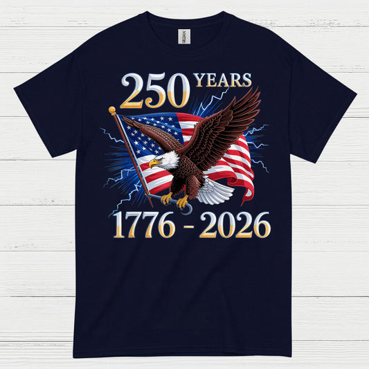 1776–2026 American Independence Eagle Anniversary T Shirt
