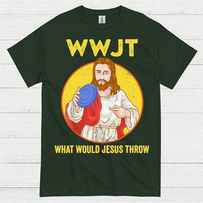 WWJT What Would Jesus Throw Disc Golf T Shirt