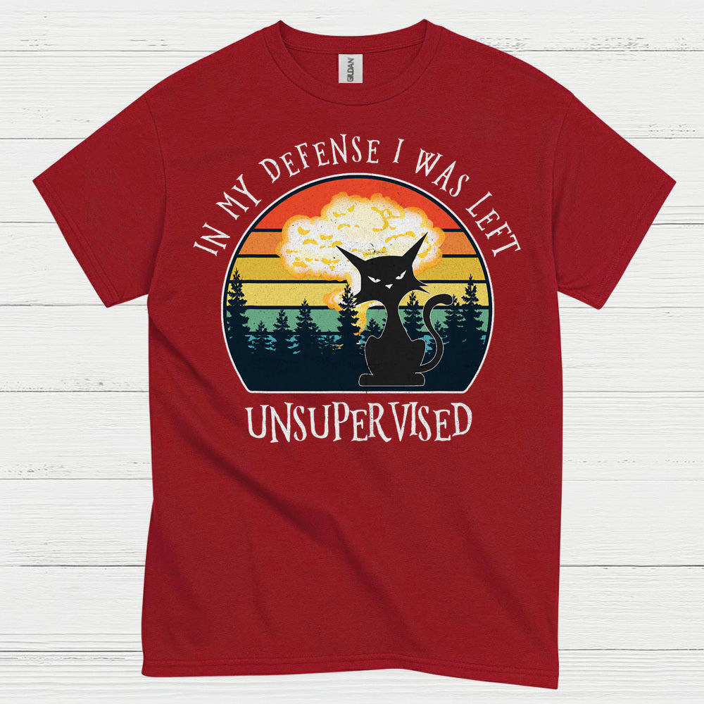 Unsupervised Cat Defense Humor T Shirt