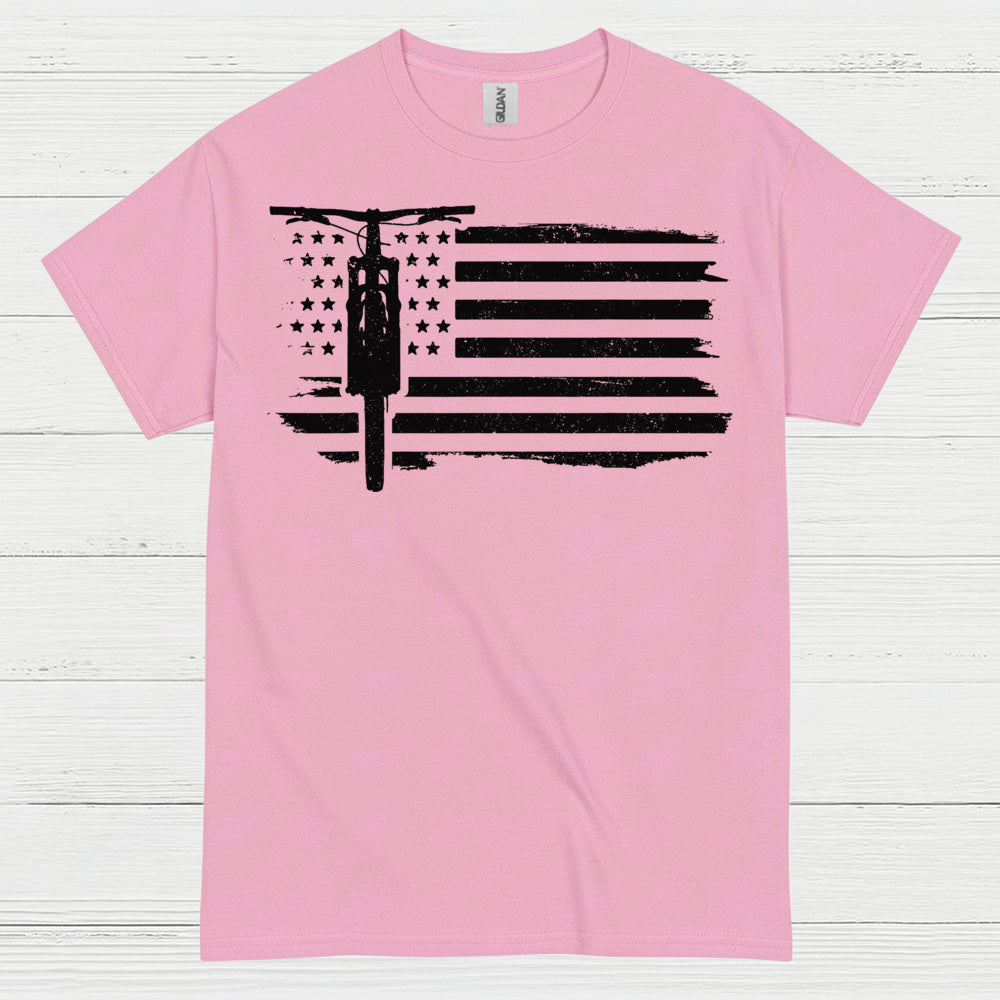 Dirt Bike American Flag T Shirt