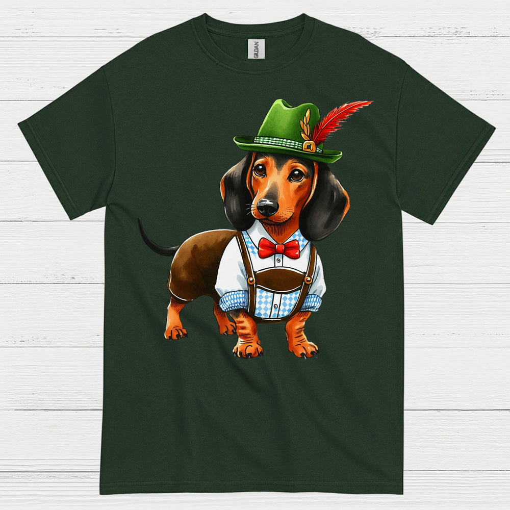 Oktoberfest German Lederhosen Dachshund T Shirt