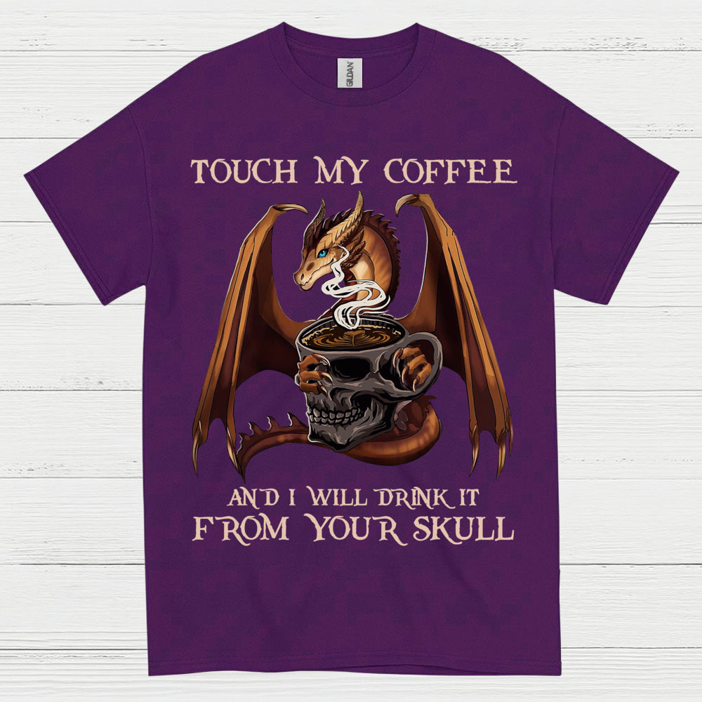 Dragon Coffee Skull T Shirt