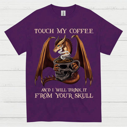 Dragon Coffee Skull T Shirt