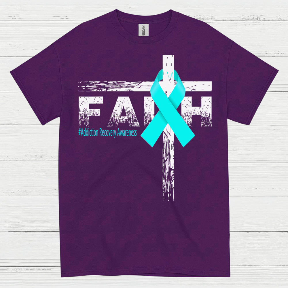 Faith Addiction Recovery Awareness T Shirt