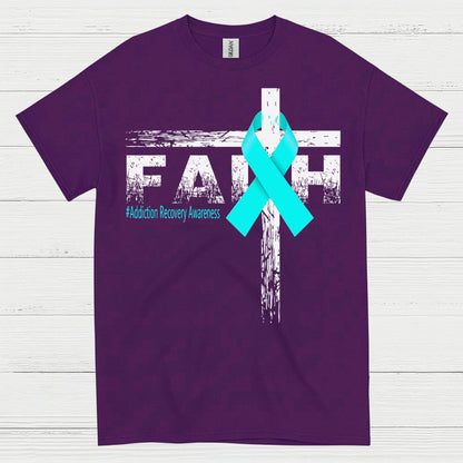Faith Addiction Recovery Awareness T Shirt