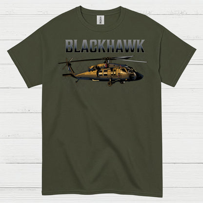 Blackhawk Military Helicopter Aviation T Shirt