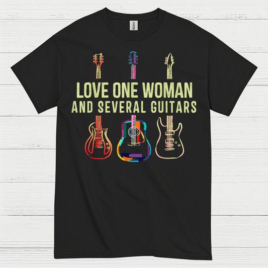 Love One Woman And Several Guitars T Shirt