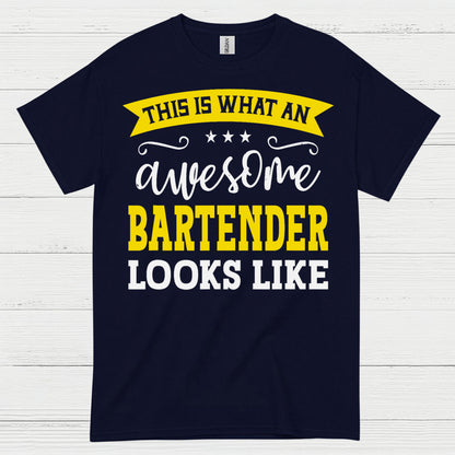 Awesome Bartender Looks Like This T Shirt