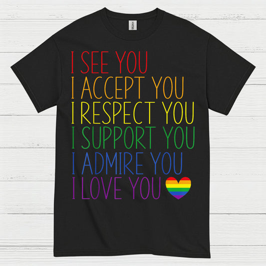 I See You I Accept You Pride T Shirt