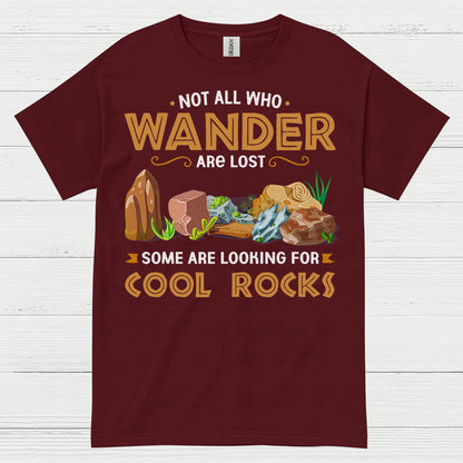 Not All Who Wander Cool Rocks T Shirt