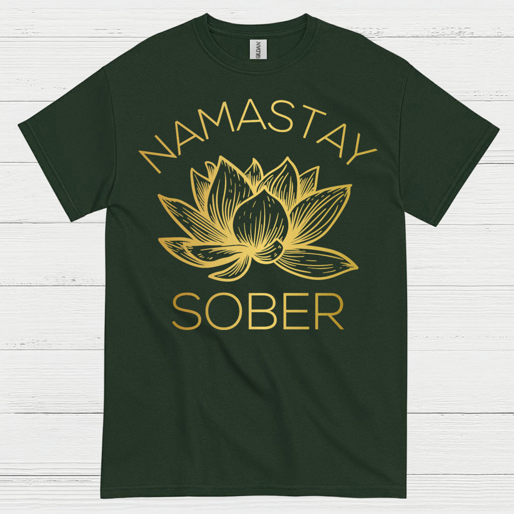 Namastay Sober Lotus T Shirt
