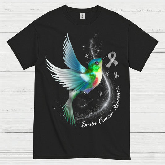 Brain Cancer Awareness Hummingbird T Shirt