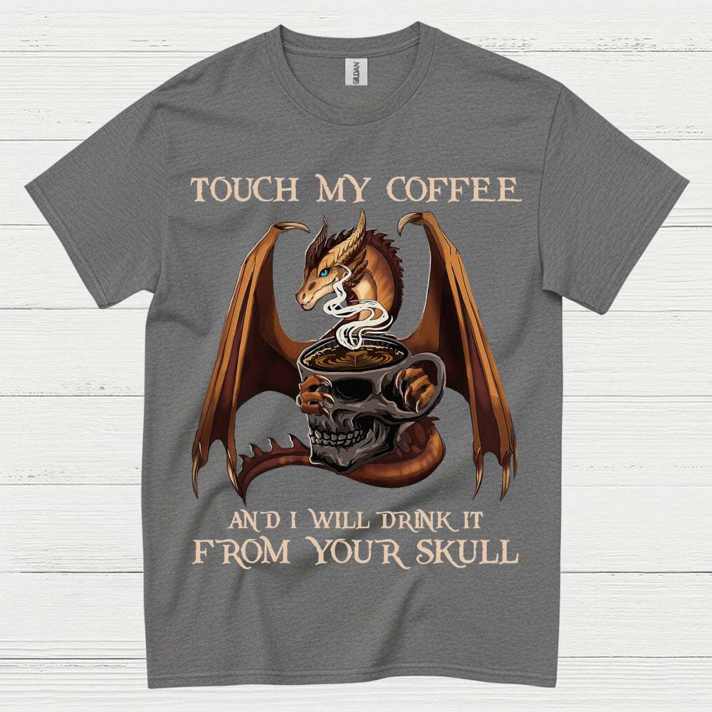 Dragon Coffee Skull T Shirt