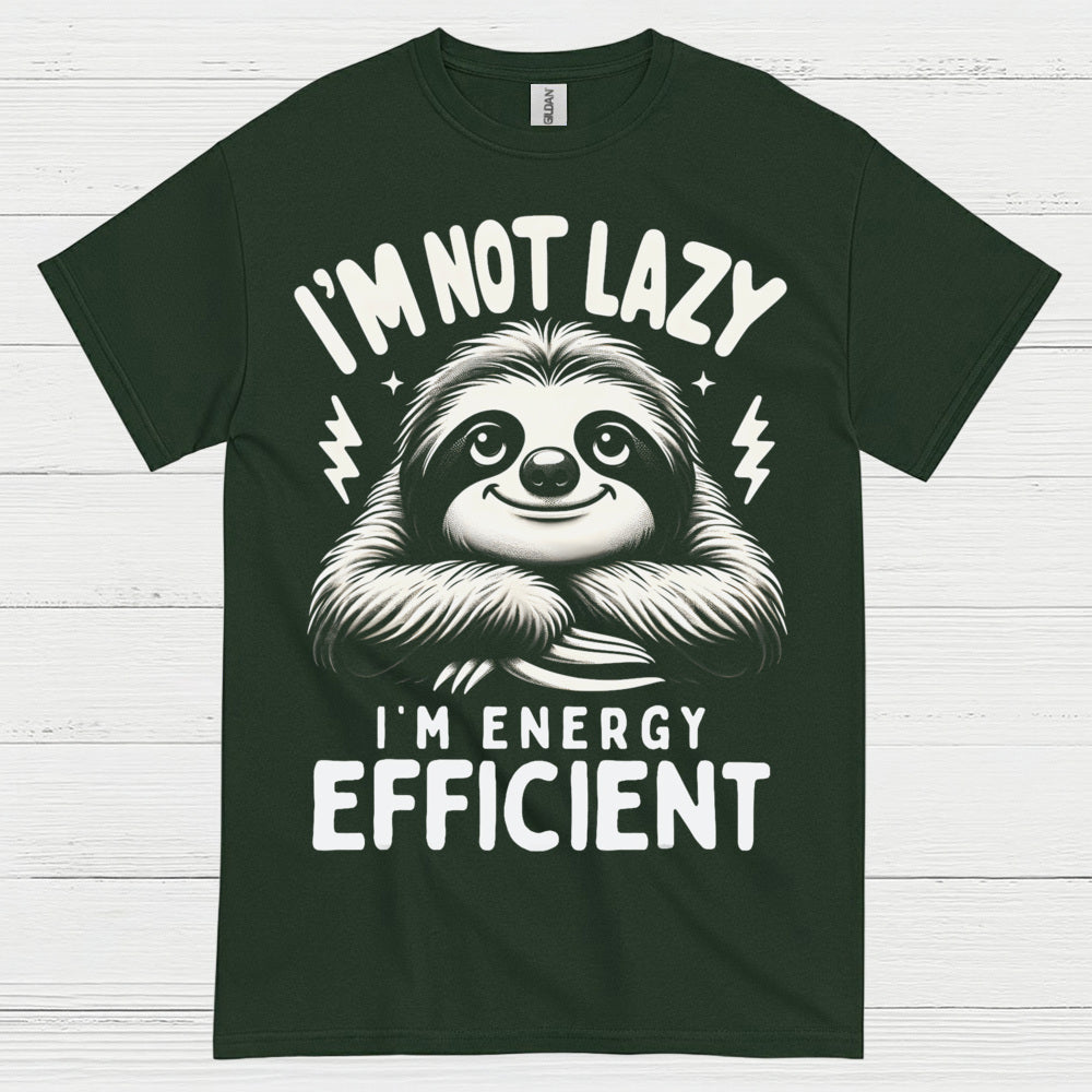 Energy Efficient Sloth Funny Quote T Shirt
