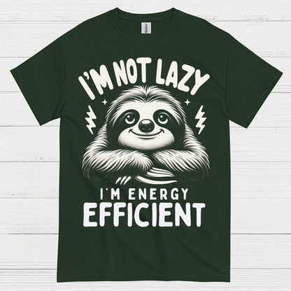 Energy Efficient Sloth Funny Quote T Shirt