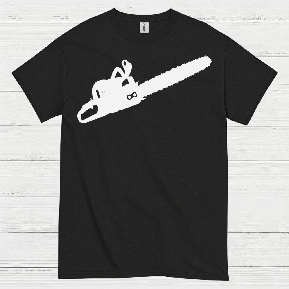 Minimal Chainsaw Silhouette T Shirt