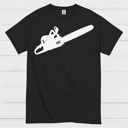 Minimal Chainsaw Silhouette T Shirt