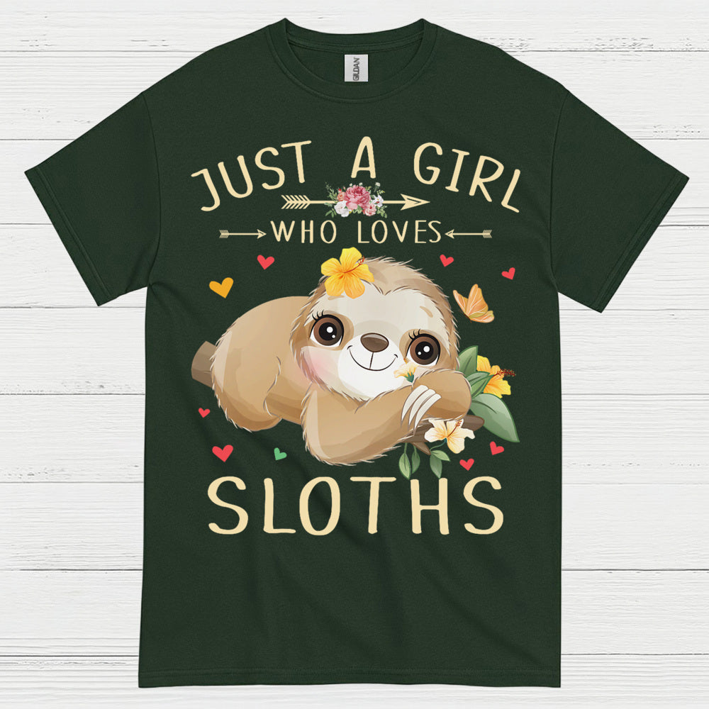 Just A Girl Who Loves Sloths T Shirt