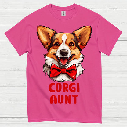 Corgi Aunt Cute Dog Lover T Shirt