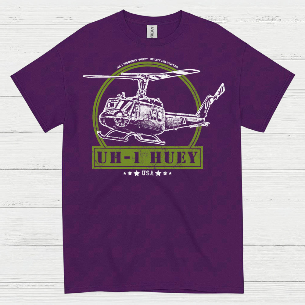 UH-1 Huey USA Military Helicopter T Shirt