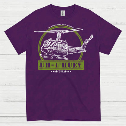 UH-1 Huey USA Military Helicopter T Shirt