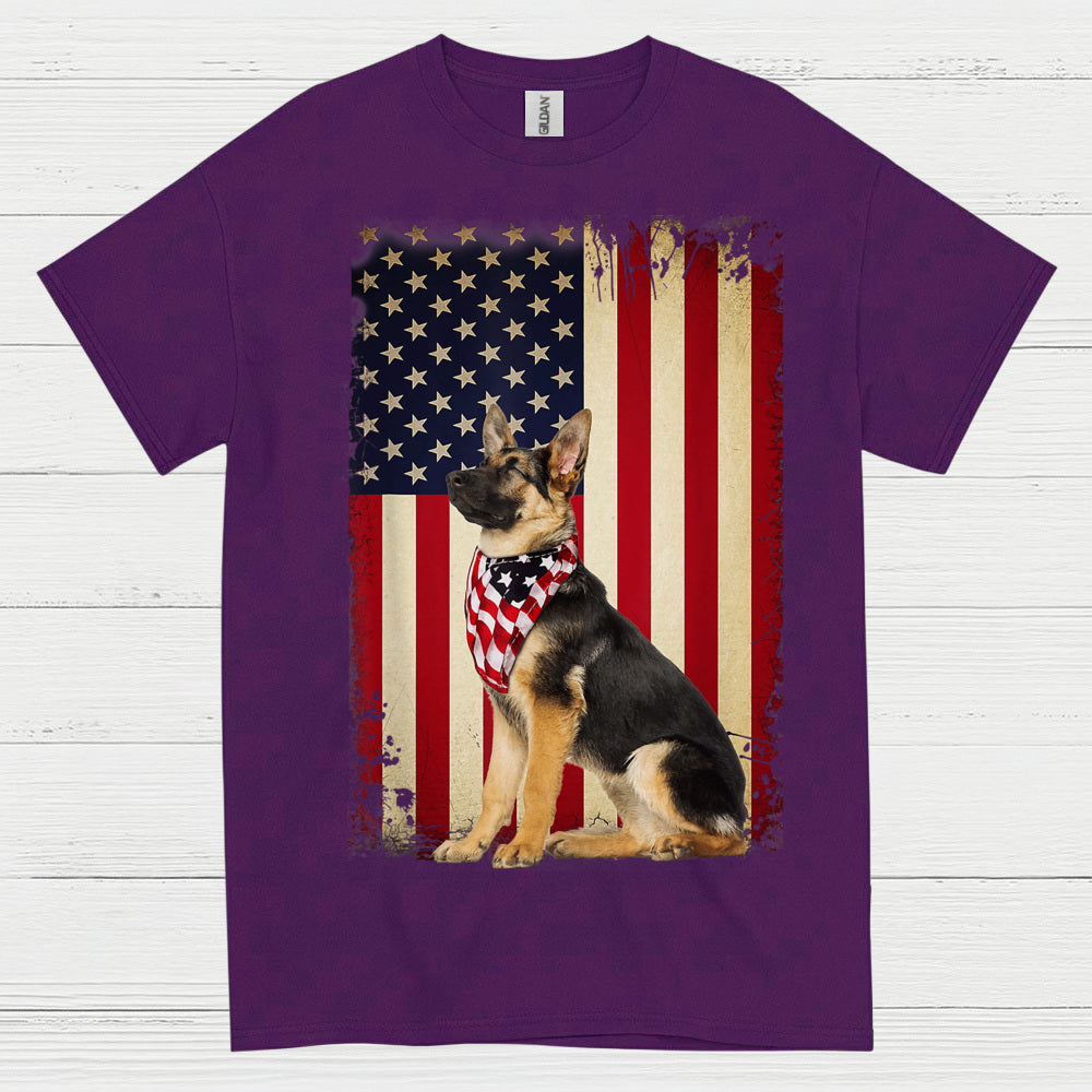 Patriotic German Shepherd T Shirt