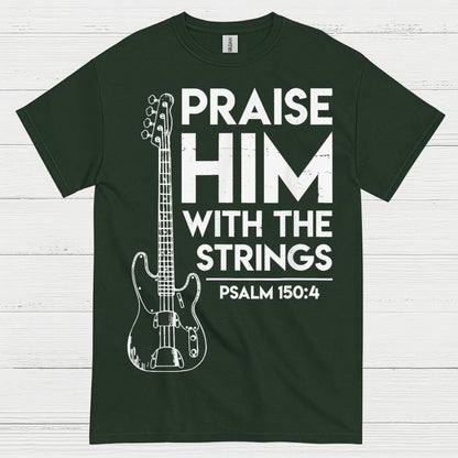 Praise Him With The Strings Christian Guitar T Shirt