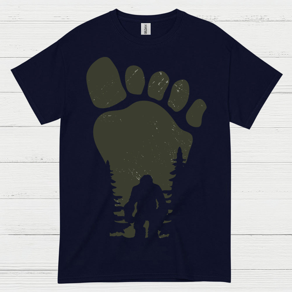 Bigfoot Footprint Silhouette T Shirt