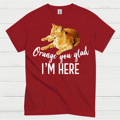 Orange You Glad Im Here Cat Humor T Shirt