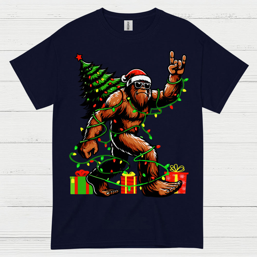Rocking Christmas Bigfoot T Shirt