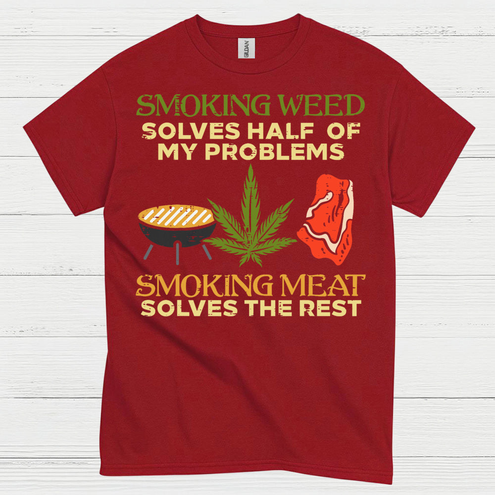 Smoking Weed Smoking Meat T Shirt