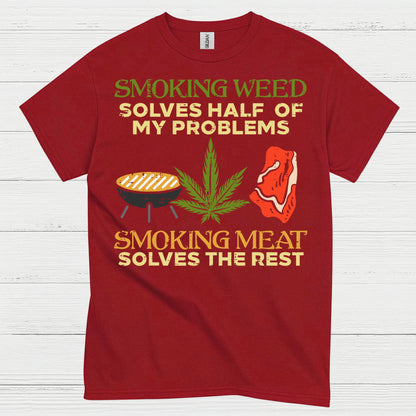 Smoking Weed Smoking Meat T Shirt