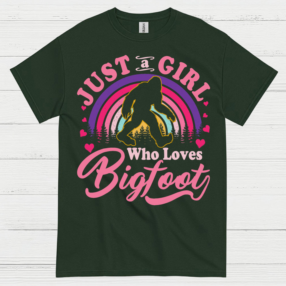 Just A Girl Who Loves Bigfoot T Shirt