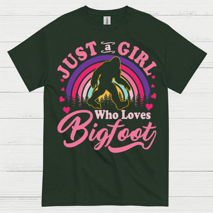 Just A Girl Who Loves Bigfoot T Shirt
