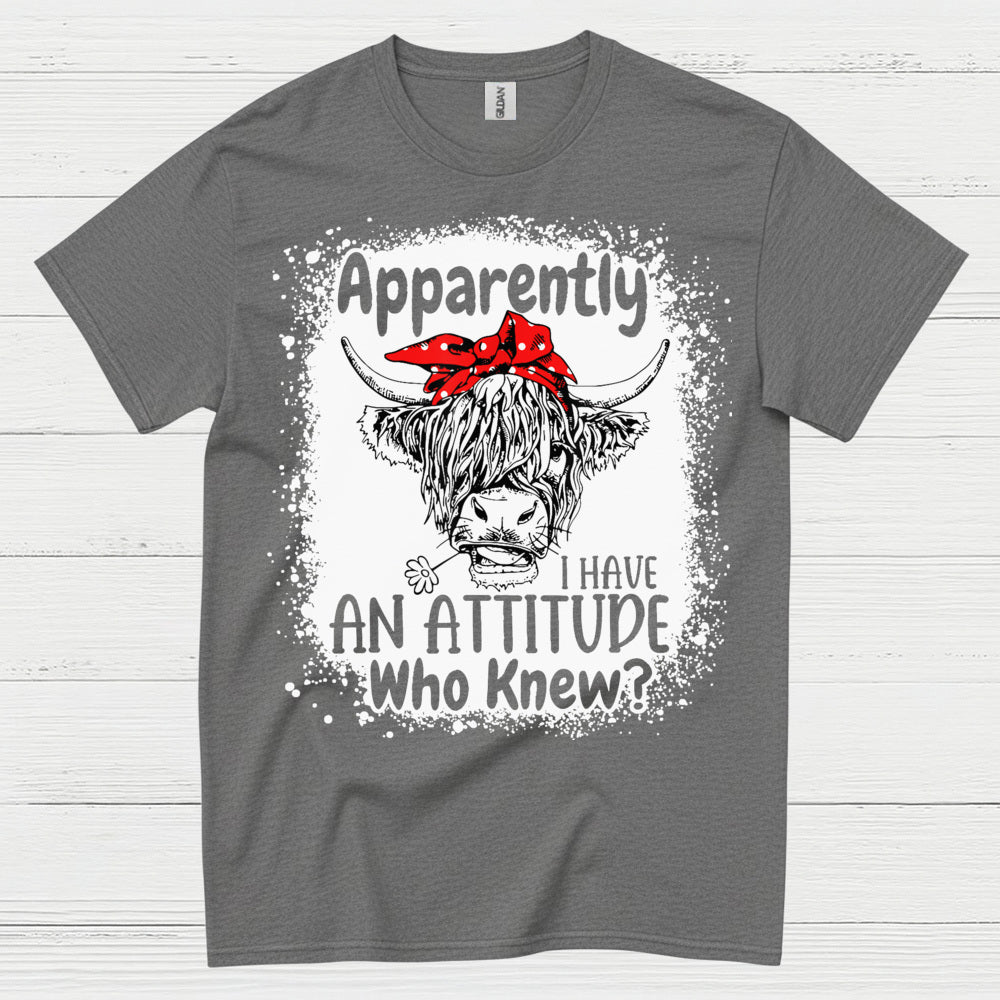 Sassy Highland Cow Attitude T Shirt
