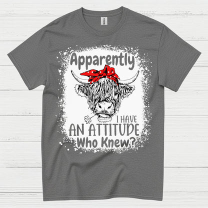 Sassy Highland Cow Attitude T Shirt