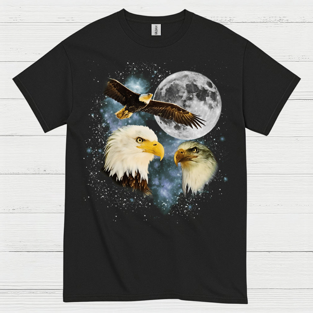 Bald Eagle Moon Wildlife Freedom Spirit T Shirt