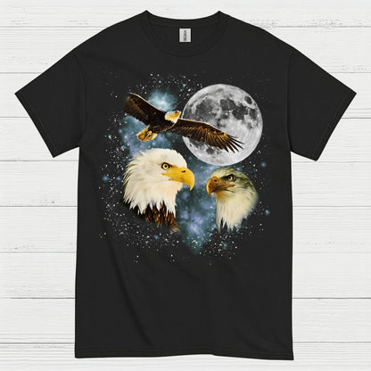 Bald Eagle Moon Wildlife Freedom Spirit T Shirt