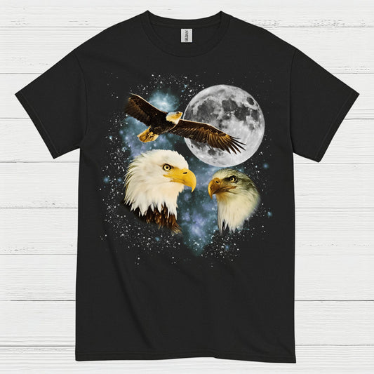 Bald Eagle Moon Wildlife Freedom Spirit T Shirt