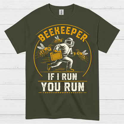 Beekeeper Running From Bees T Shirt