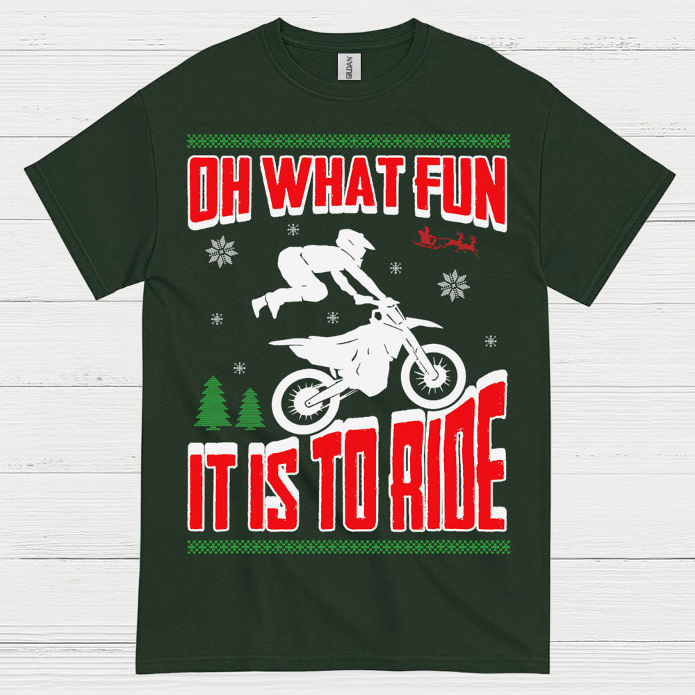Oh What Fun It Is To Ride Motocross T Shirt