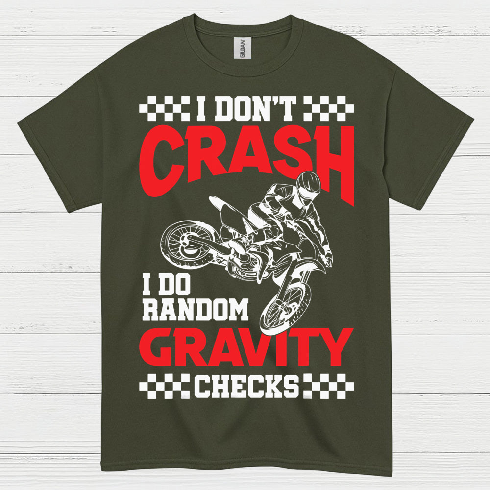Funny Gravity Check Dirt Bike Rider T Shirt