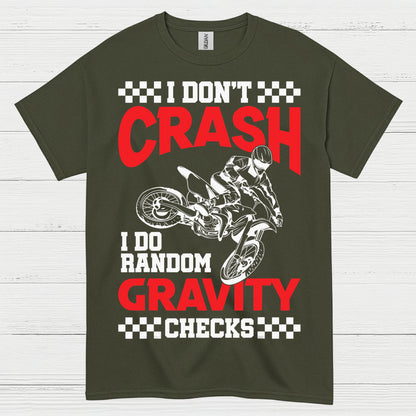 Funny Gravity Check Dirt Bike Rider T Shirt