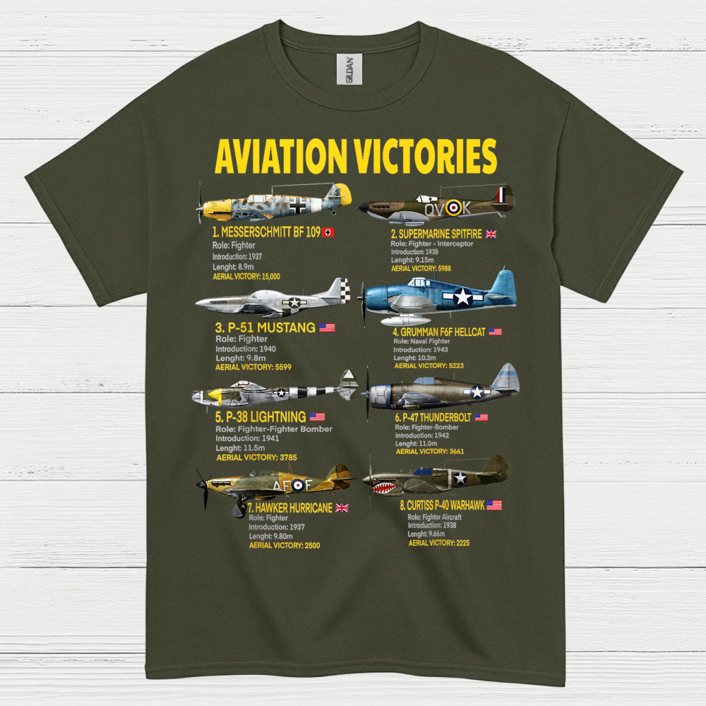 Aviation Victories WWII Fighter T Shirt