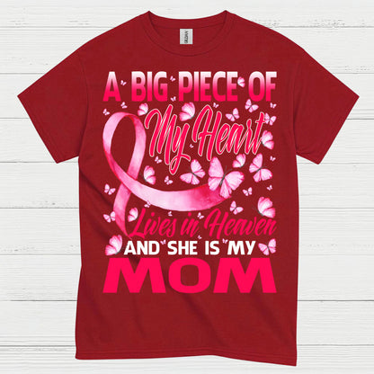 Breast Cancer Mom Memorial Butterfly T Shirt